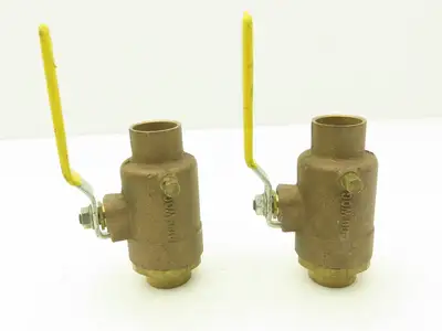 Apollo 1" Bronze Sweat Ball Valve with Drain Port 400 WOG  Lot of 2