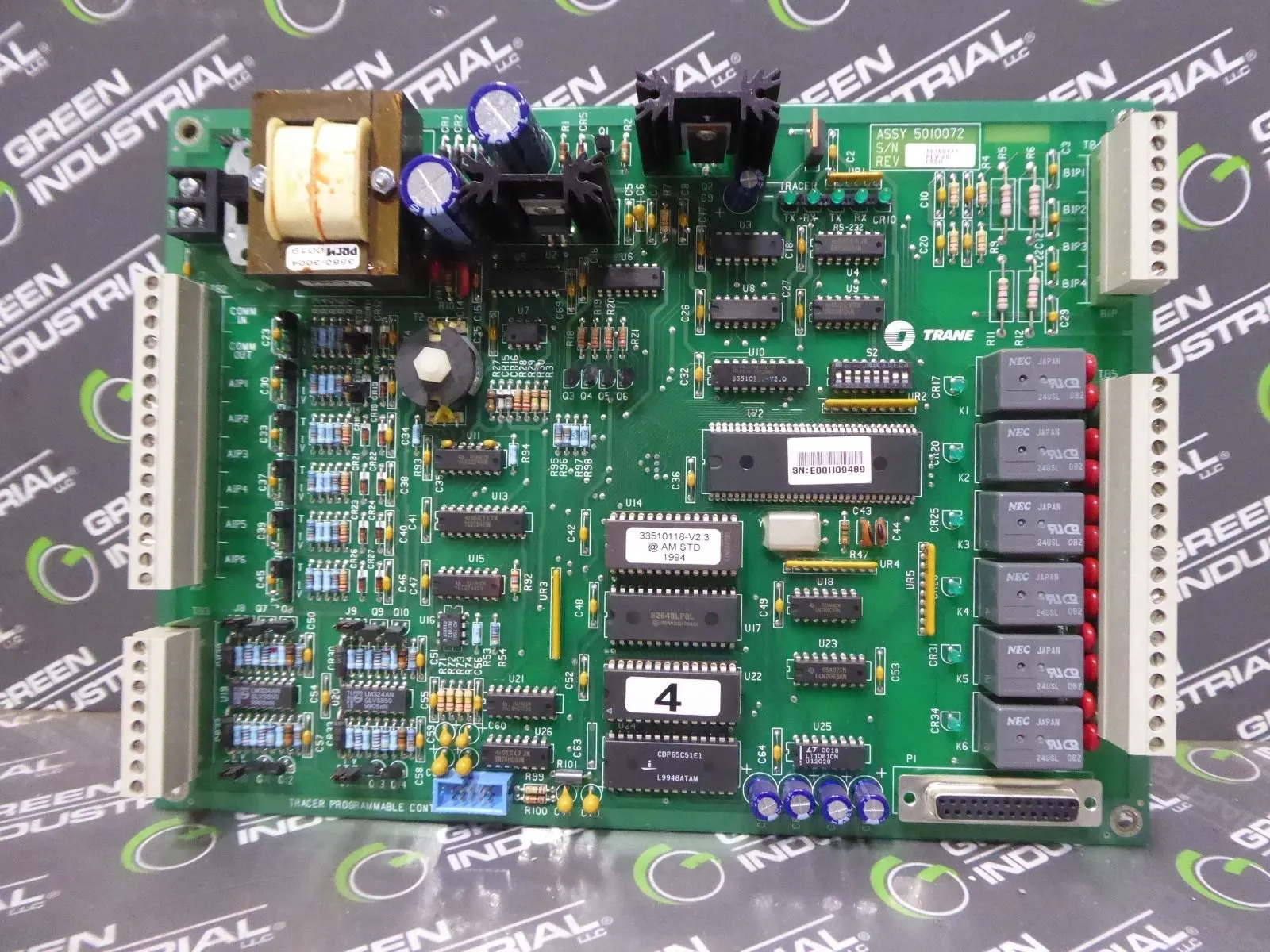 Trane 50100721 Tracer Programmable Control Board Rev. 20 Used