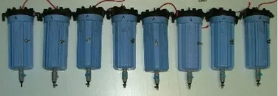QTY. 7. US FILTER FILTERS USF-PPI, BLUE SHELL 8-1/...
