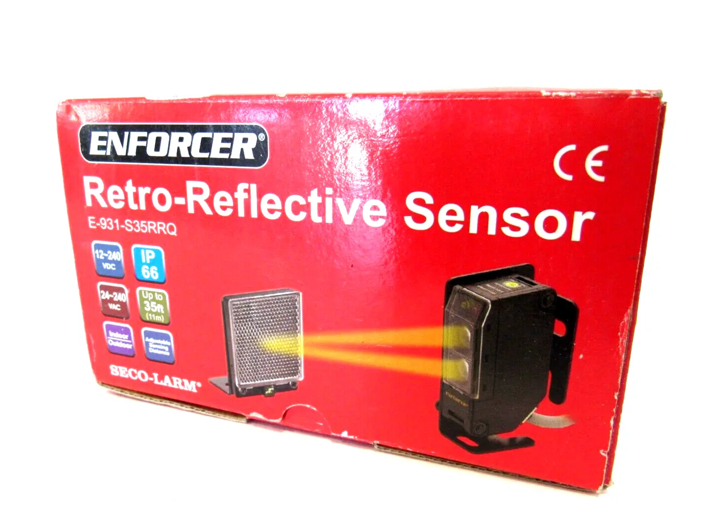 NEW SECO LARM E-931-S35RRQ RETRO-REFLECTIVE SENSOR E931S35RRQ