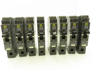 Square D EDB14020 Bolt-On Circuit Breaker 20A 277V 1P 1PH EDB 20 AMP Lot of 8