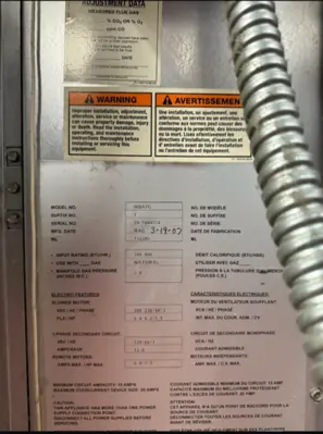 196-0008 Hobart HBA2G Oven-2007