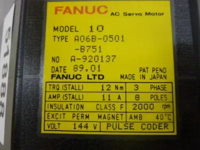 USED FANUC A06B-0501-B751