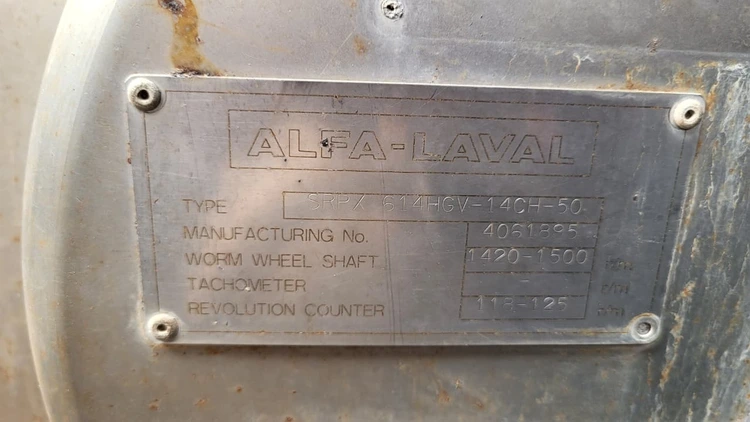 Used ALFA LAVAL SRPX 614HGV 14CH 50 Centrifugal Separators IN | Apple Marine #578284