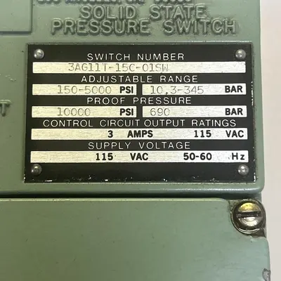 USED BARKSDALE 3AG11T-15C-01SW