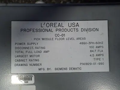 Siemens Control Cabinet