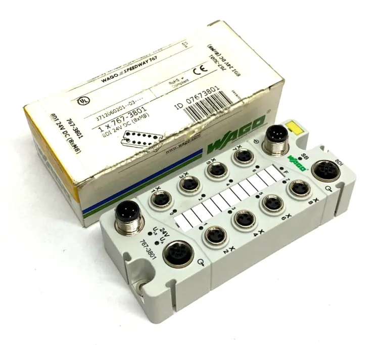 Used WAGO SPEEDWAY 767 8-CHANNEL DIGITAL I/O MODULE PLC Input & Output | Maverick Industrial Sales #1112808