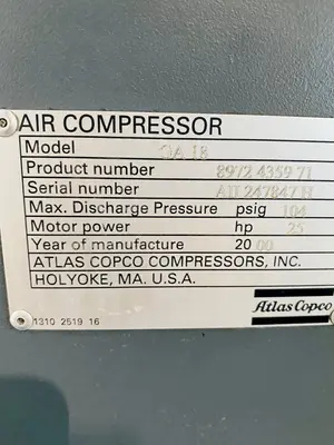 USED 2000 ATLAS COPCO GA-18