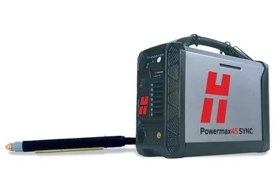 Hypertherm Powermax45 XP system, 230V 1-PH, CSA, plus CPC port, 180° machine torch w/consumables, 7.6m (25') lead (088121)