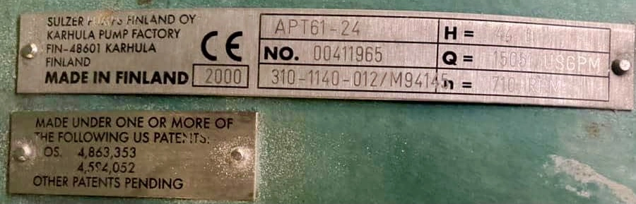 USED Ahlstrom/Sulzer APT61-24
