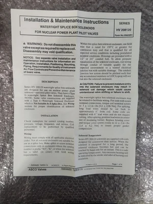 NEW ASCO 2063803RVF