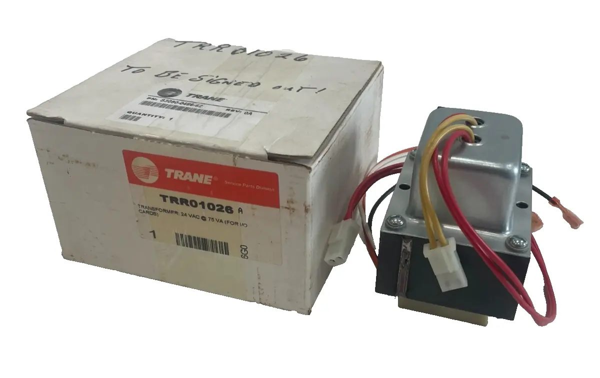 NEW TRANE TRR01026 TRANFORMER 24VAC 75VA