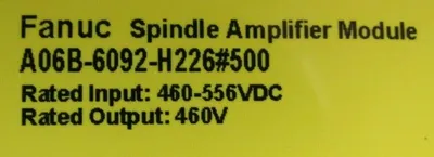 REFURBISHED FANUC A06B-6092-H226#500 SPINDLE AMPLIFIER A06B6092H226500