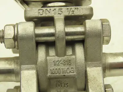 VNE 1/2"-316 1/2" Stainless Steel Sanitary Tri-Clamp Ball Valve 1000WOG Lot of 2