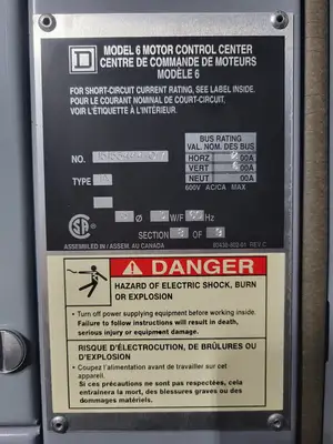 USED SQUARE D MODEL 6