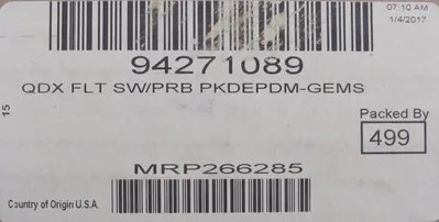NEW ECOLAB 94271089 QDX FLT SW/PRB PKDEPDM-GEMS MRP266285