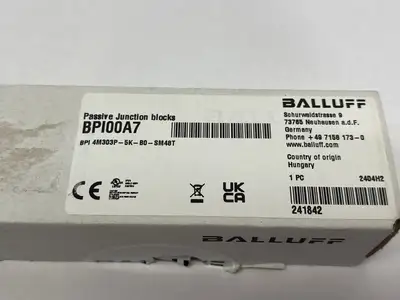 Used Balluff Junction Block 4x M8x1-Female, 3-pin BPI 4M303P-5K-B0-SM48T PLC Processors Michigan US | Maverick Industrial Sales #1389155