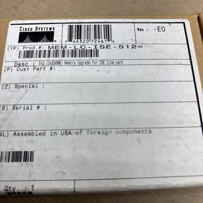 USED Cisco MEM-LC-ISE-512A
