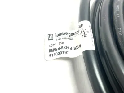 USED LUMBERG AUTOMATION, BELDEN MINI-POWER DOUBLE ENDED CORDSET 7/8" MALE TO FEMALE