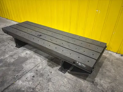 96" x 32" x 16" HIGH T-SLOTTED DRILL LAYOUT BOX TABLE: STOCK 24333