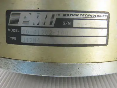 PMI U12M4 00-1202-100 Servo Disc DC Motor