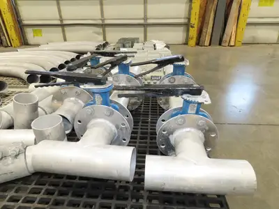 Nucon 3.5" Pipe Pneumatic Dry Material Conveying 90°Elbows Morris Couplings 4"OD