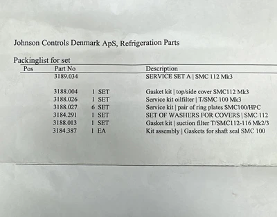 NEW Johnson Controls 3189.034
