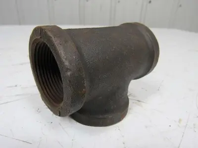1-1/4" Malleable Iron Tee Fitting Black Pipe Steel Lot of 20