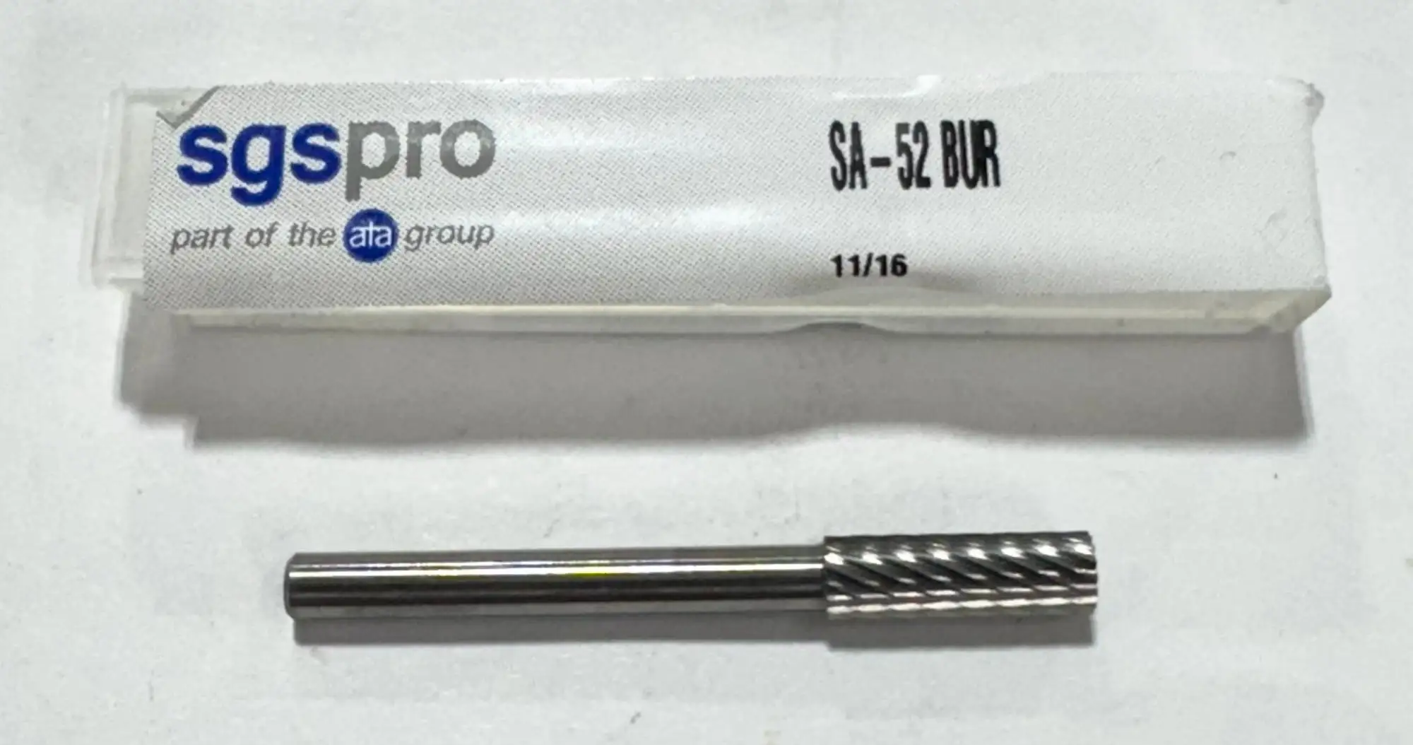 SGS PRO 5/32" Carbide Burr SA-52, Cylinder, Single Cut