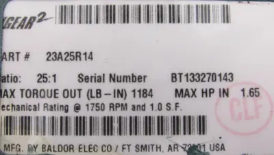 NEW DODGE 23A25R14 REDUCER 25:1