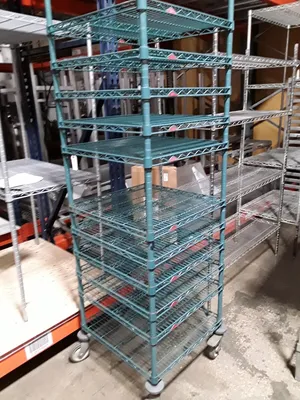 24" x 24" Wire Rack Shelving, 10 tiers with Casters