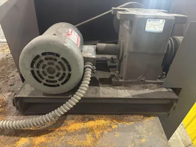 LS INDUSTRIES BARREL TYPE TUMBLE BLAST MACHINE & DUST COLLECTOR: YOBRO #24013