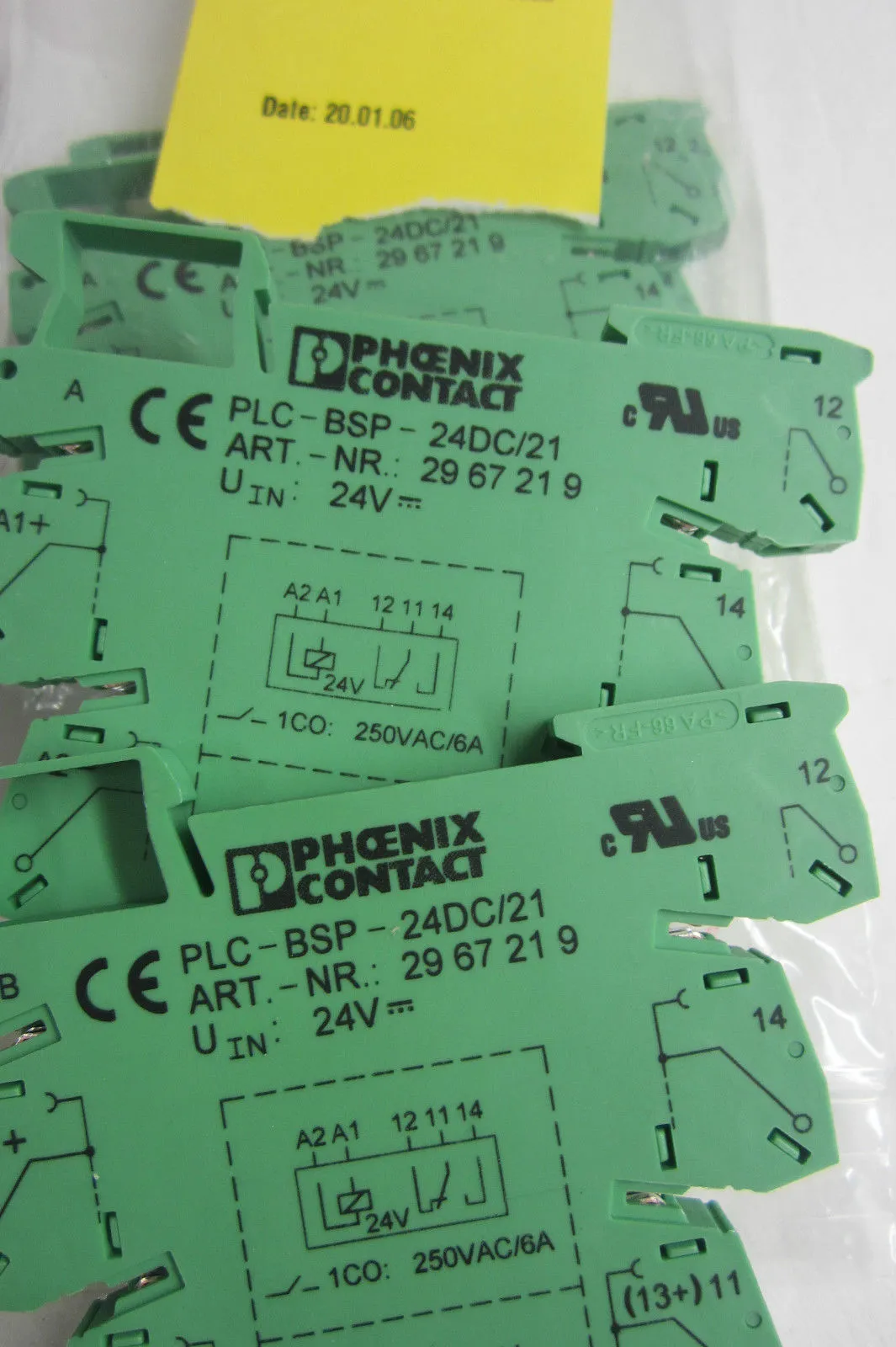 2 NEW PHOENIX CONTACT PLC-BSP-24DC/21 TERMINAL BLOCK PLCBSP24DC21