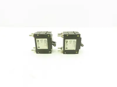 Eaton Heinemann AM2R Circuit Breaker 15A 2 Pole Magnetic Panel Mount Lot of 2