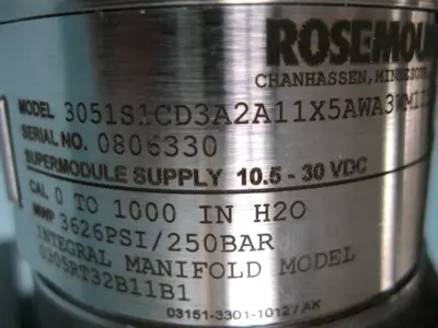 NEW Rosemount 3051 S1CD3A2A11X5AWA3WM1I5M5