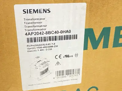 New | in-Stock Siemens Transformer Multi-Tap 3PH 230-500VAC Transformers Michigan US | Maverick Industrial Sales #1399942