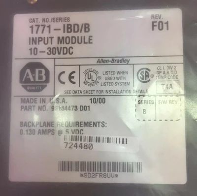 NEW Allen-Bradley 1771-IBD/B