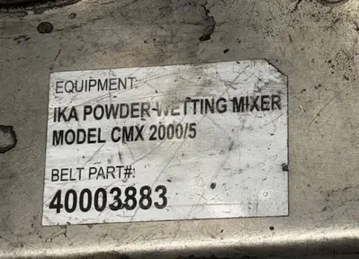 Used 2019 IKA CMX 2000/5 High Shear Mixers Ontario CA | Equiplot Trading Inc. #1370834