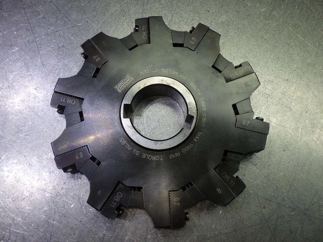 Sandvik 6" (.689-.807") Indexable Slot Mill 1.5" Arbor N331.32-152T38LMA (LOC2926B)