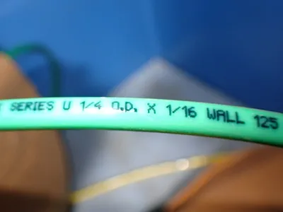1/4 O.d X 1/16 Wall Parker Parflex Tubing Green And Yellow