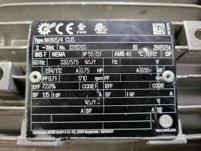 USED NORD DRIVESYSTEMS SK0182NBAFB-80S/4