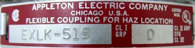 NEW APPLETON ELECTRIC EXLK-515 FLEXIBLE COUPLING EXLK515