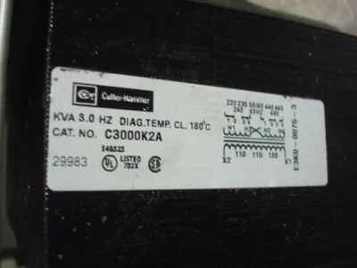 Cutler Hammer C3000K2A General Purpose Control Transformer 3.0 kVA Used