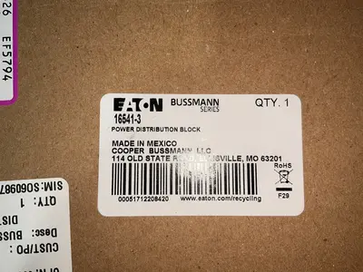 New | in-Stock EATON 165413 Terminal Blocks Ohio US | HGR 24 #1295206