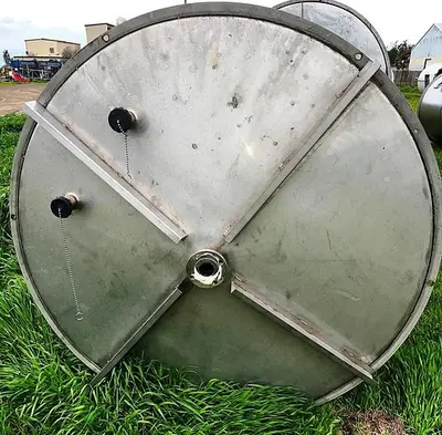 Tank, 2,400 Gallon, 304 Stainless Steel, 5'9" x 14', Single Wall #S745017