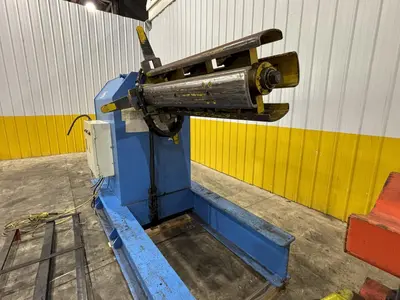 11,000 LBS X 51" SEN FUNG MODEL #UC4A MOTORIZED COIL REEL UNCOILER & COIL CAR: STOCK #23646
