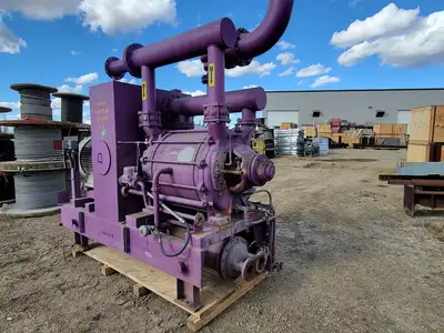 Vacuum Skid and Elmo Vacuum Pump w/ 115 hp Electric Motor