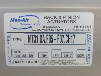 USED MAX- AIR TECHNOLOGY MT31.DA.F05-F07.CH17