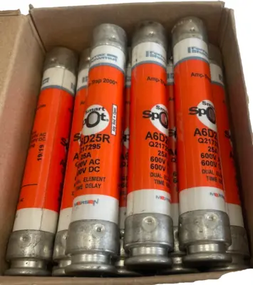 NEW MERSEN A6D25R FUSE 600V 25A LOT OF 8