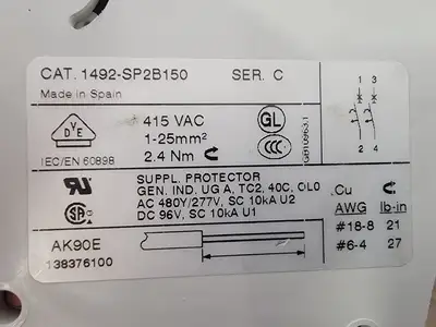 USED ALLEN-BRADLEY 1492-SP2B150